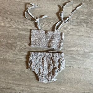 Yo Baby Girl’s 3-6 months Smocked Set 2 piece Bloomer Tank Beach Resort Vacation